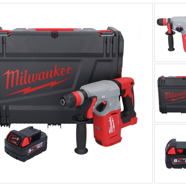 Milwaukee M18 BLHX-501X cordless combihammer 18 V 2.3 J Brushless + 1x rechargeable battery 5.0 Ah + HD box - without charger
