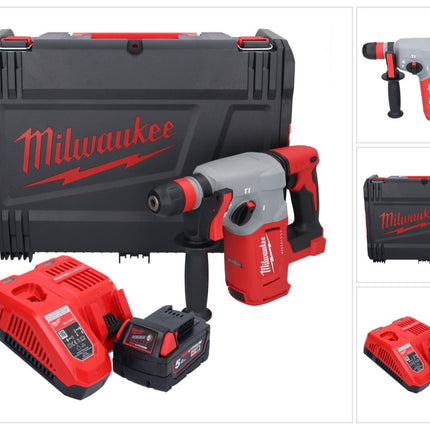Martillo combinado sin cable Milwaukee M18 BLHX-501X 18 V 2,3 J sin escobillas + 1x batería recargable 5,0 Ah + cargador + caja HD