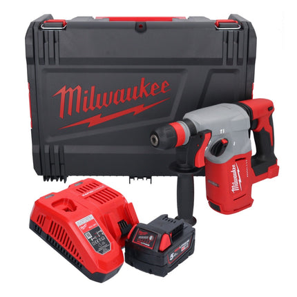 Martillo combinado sin cable Milwaukee M18 BLHX-501X 18 V 2,3 J sin escobillas + 1x batería recargable 5,0 Ah + cargador + caja HD