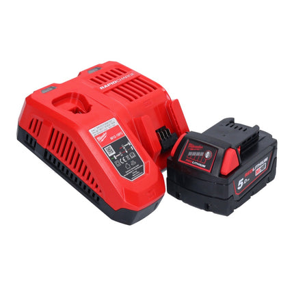 Martillo combinado sin cable Milwaukee M18 BLHX-501X 18 V 2,3 J sin escobillas + 1x batería recargable 5,0 Ah + cargador + caja HD