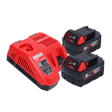 Milwaukee M18 BLHX-502X cordless combi hammer 18 V 2.3 J brushless ( 4933478892 ) + 2x rechargeable battery 5.0 Ah + charger + HD box