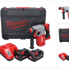 Milwaukee M18 BLHX-802X martello combinato a batteria 18 V 2,3 J brushless + 2x batteria 8,0 Ah + caricabatterie + scatola HD