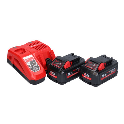 Milwaukee M18 BLHX-802X martello combinato a batteria 18 V 2,3 J brushless + 2x batteria 8,0 Ah + caricabatterie + scatola HD