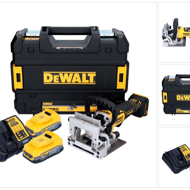 Fresa plana sin cable DeWalt DCW 682 E2T 18 V 102 x 20 mm sin escobillas + 2x batería Powerstack 1,7 Ah + cargador + TSTAK