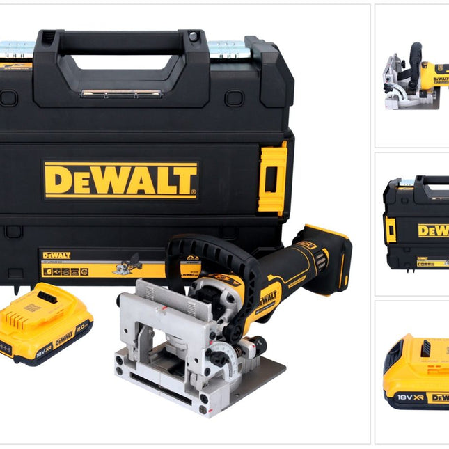 Fresa plana sin cable DeWalt DCW 682 NT 18 V 102 x 20 mm sin escobillas + 1x batería recargable 2,0 Ah + TSTAK - sin cargador