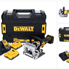 DeWalt DCW 682 D2T Akku Flachdübelfräse 18 V 102 x 20 mm Brushless + 2x Akku 2,0 Ah + Ladegerät + TSTAK