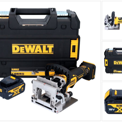 DeWalt DCW 682 NT Akku Flachdübelfräse 18 V 102 x 20 mm Brushless + 1x Akku 4,0 Ah + TSTAK - ohne Ladegerät