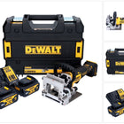 DeWalt DCW 682 M2T cordless flat dowel cutter 18 V 102 x 20 mm brushless + 2x rechargeable battery 4.0 Ah + charger + TSTAK