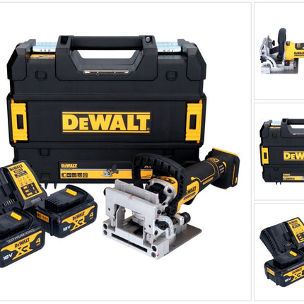 DeWalt DCW 682 M2T cordless flat dowel cutter 18 V 102 x 20 mm brushless + 2x rechargeable battery 4.0 Ah + charger + TSTAK
