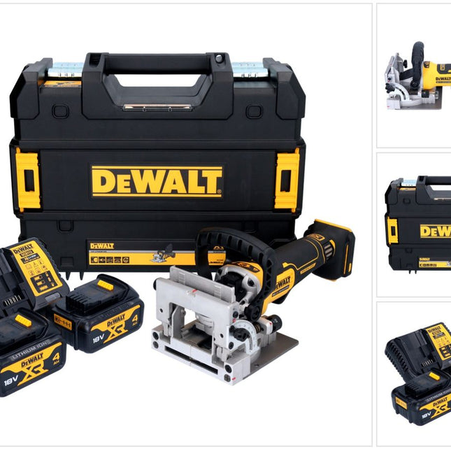 Fresa plana sin cable DeWalt DCW 682 M2T 18 V 102 x 20 mm sin escobillas + 2x batería recargable 4,0 Ah + cargador + TSTAK