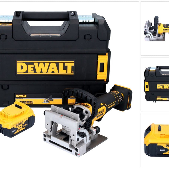 Fresa plana sin cable DeWalt DCW 682 NT 18 V 102 x 20 mm sin escobillas + 1x batería recargable 5,0 Ah + TSTAK - sin cargador
