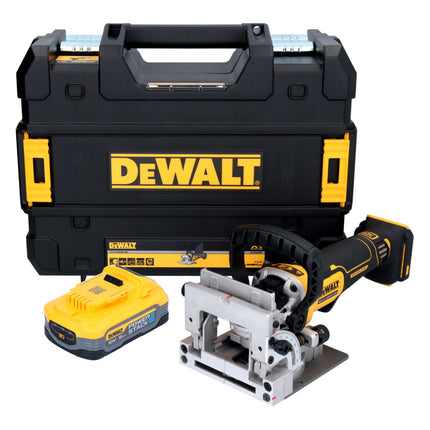 DeWalt DCW 682 NT cordless flat dowel cutter 18 V 102 x 20 mm brushless + 1x Powerstack battery 5.0 Ah + TSTAK - without charger