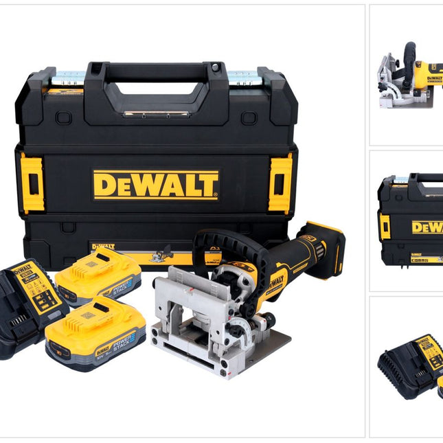 Fresa plana sin cable DeWalt DCW 682 H2T 18 V 102 x 20 mm sin escobillas + 2x batería Powerstack 5,0 Ah + cargador + TSTAK