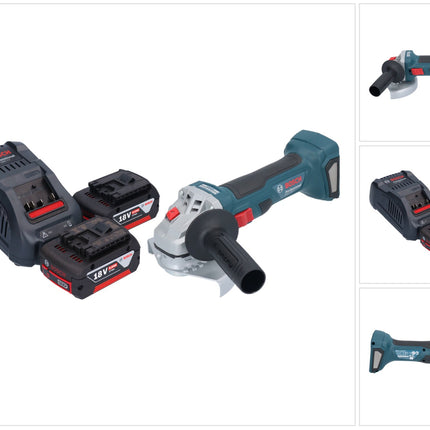 Bosch GWS 18V-7 Professional Meuleuse angulaire sans fil 18 V 125 mm Brushless + 2x batterie 5,0 Ah + chargeur