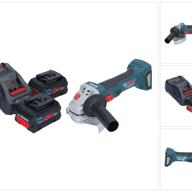 Bosch GWS 18V-7 Professional Meuleuse angulaire sans fil 18 V 125 mm Brushless + 2x batterie ProCORE 8,0 Ah + chargeur
