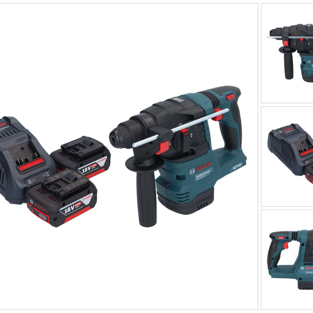 Bosch GBH 18V-22 Professional cordless hammer drill 18 V 1.9 J SDS Plus Brushless + 2x rechargeable battery 5.0 Ah + charger