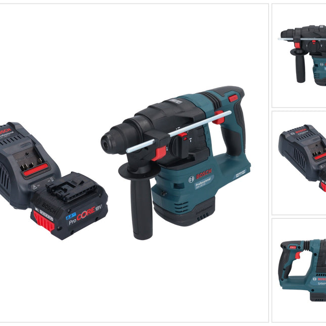 Bosch GBH 18V-22 Trapano a percussione professionale a batteria 18 V 1,9 J SDS Plus Brushless + 1x batteria ricaricabile ProCORE 8,0 Ah + caricabatterie