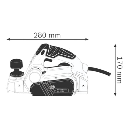 Bosch GHO 26-82 D Cepillo profesional 710 W 82 x 2,6 mm + maletín ( 06015A4300 )