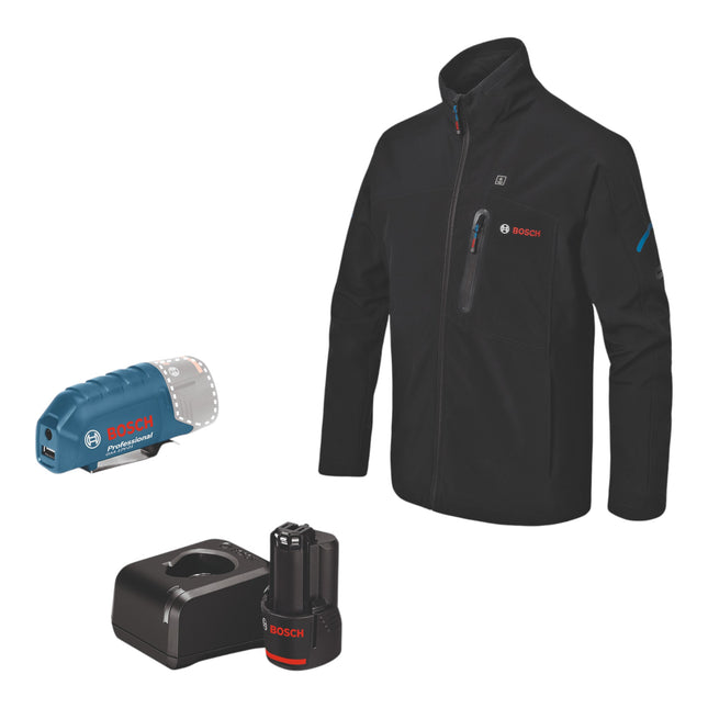 Bosch GHJ 12 18V XA S Professional Akku beheizbare Jacke 12 V 18 V 06188000FX 1x Akku 2 0 Ah Ladegeraet 0 - toolbrothers
