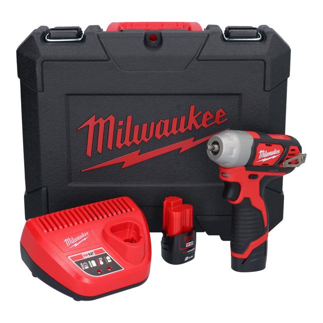 Milwaukee M12 BIW14-202C llave de impacto sin cable 12 V 50 Nm 1/4" ( 4933443897 ) + 2x batería recargable 2.0 Ah + cargador + maletín