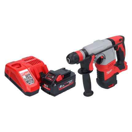 Milwaukee M18 HD18HX-801 Akku Kombihammer 18 V 2,4 J + 1x Akku 8,0 Ah + Ladegerät