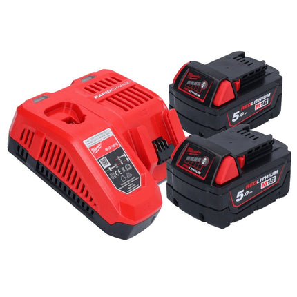 Milwaukee M18 FRAD2-502 taladro angular sin cable 18 V 122 Nm sin escobillas + 2x batería recargable 5.0 Ah + cargador