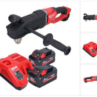 Milwaukee M18 FRAD2-552 perceuse d'angle sans fil 18 V 122 Nm Brushless + 2x batterie rechargeable 5,5 Ah + kit chargeur