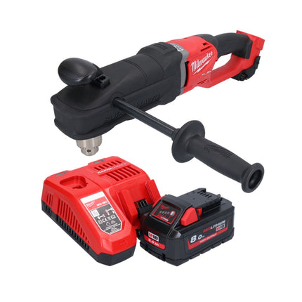 Milwaukee M18 FRAD2-801 Taladro angular sin cable 18 V 122 Nm sin escobillas + 1x batería 8.0 Ah + cargador