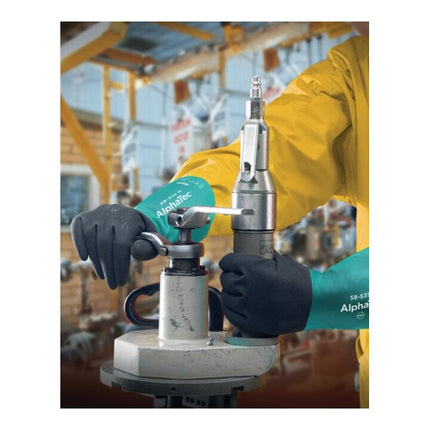 ANSELL AlphaTec 58-535W chemical gloves size 9 bottle green/anthracite grey ( 4000371612 )