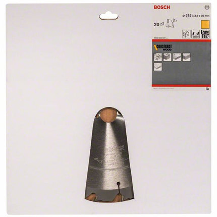 BOSCH Hoja de sierra circular Ø exterior 315 mm Número de dientes 20 HB ( 4000909156 )