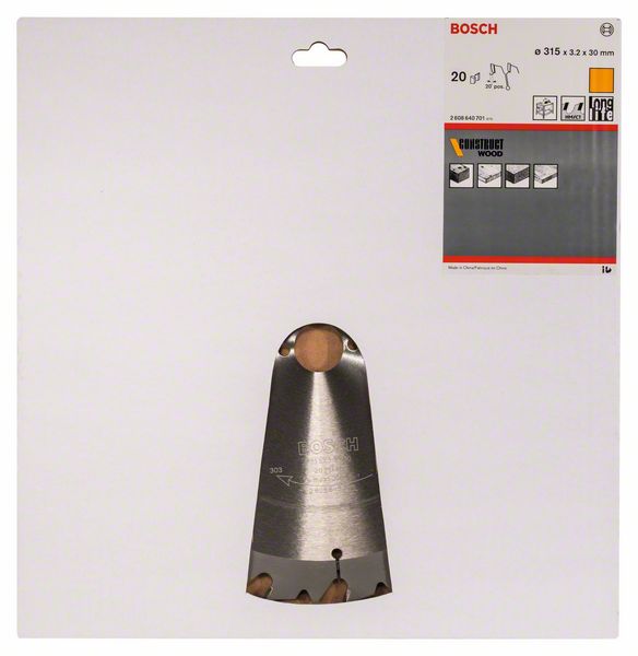 BOSCH Hoja de sierra circular Ø exterior 315 mm Número de dientes 20 WZ ( 4000815458 )