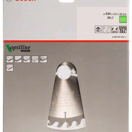 BOSCH Kreissägeblatt Optiline Wood Außen-Ø 230 mm Zähnezahl 36 WZ ( 8000342010 )