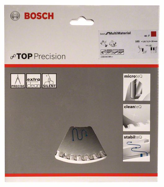 BOSCH Hoja de sierra circular Ø exterior 165 mm Número de dientes 48 HLTCG ( 8000342274 )
