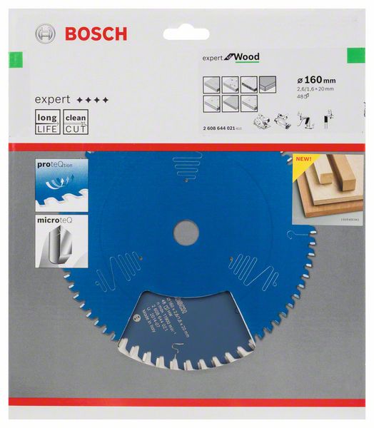 Lama circolare BOSCH Expert per legno Ø esterno 160 mm Numero di denti 48 WZ ( 8000342045 )
