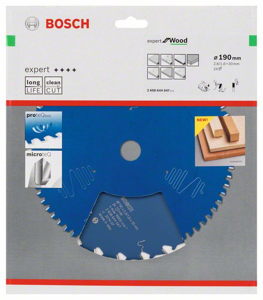 Lama circolare BOSCH Expert per legno Ø esterno 190 mm Numero di denti 24 WZ ( 8000342075 )