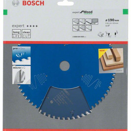 BOSCH Kreissägeblatt Expert for Wood Außen-Ø 190 mm Zähnezahl 56 WZ ( 8000342078 )