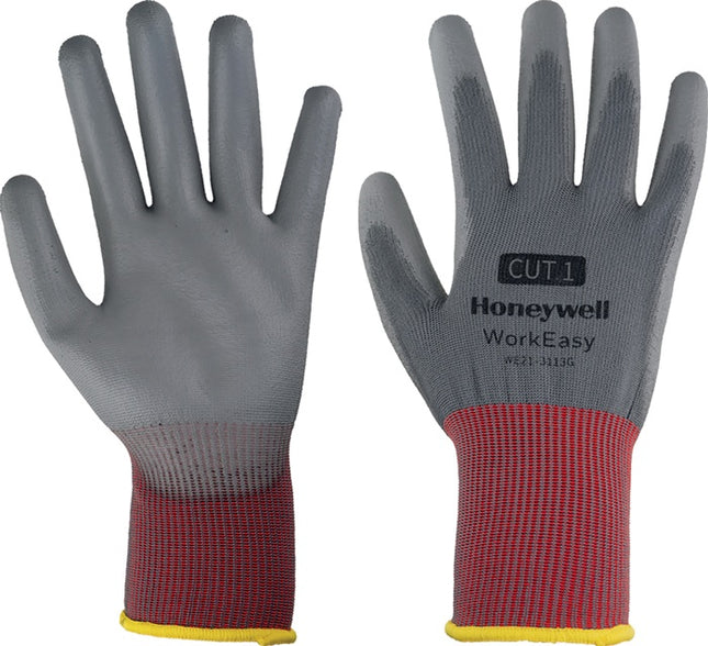 HONEYWELL guanti Workeasy 13G GY PU 1 taglia 10 grigio/rosso ( 4000391457 )