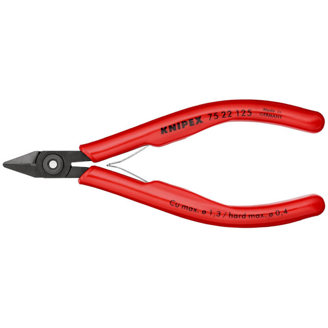 KNIPEX Electronics diagonal cutters length 125 mm shape 2 ( 4000794622 )