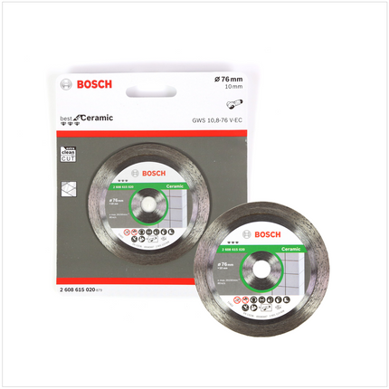 Bosch Trennscheibe Diamant für Ceramic 76 mm für GWS 10,8-76 / 12V-76 ( 2608615020 ) - Toolbrothers