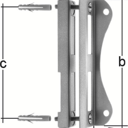 GAH lock case stop model 2392 suitable for 30 mm lock case galvanised ( 3000251280 )