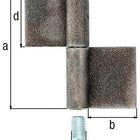 GAH construction hinge type K04 2-part for welding ( 3000200623 )