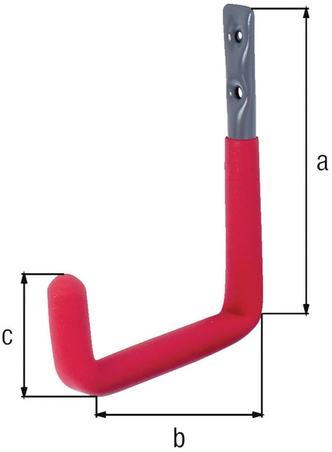 GAH wall hook U-shape red rubber projection 115 mm ( 8000256293 )