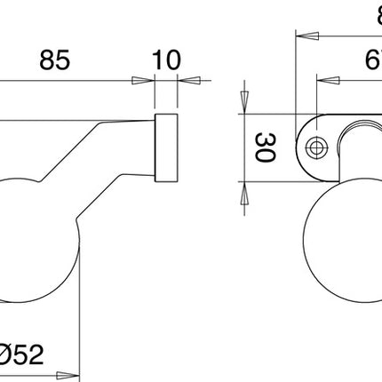 EDI Profiltürknopf 1388/0000 Material Aluminium F1 ( 3000200013 )