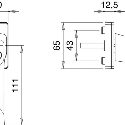 Manilla EDI 1003/2035 aluminio F1 / color natural ( 3000261189 )