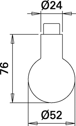 Gałka drzwiowa EDI część otworu K5 stal nierdzewna F00 ( 3000261379 )