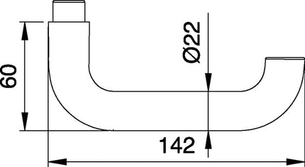 Manilla EDI agujero pieza 103 acero inoxidable mate ( 3000261384 )