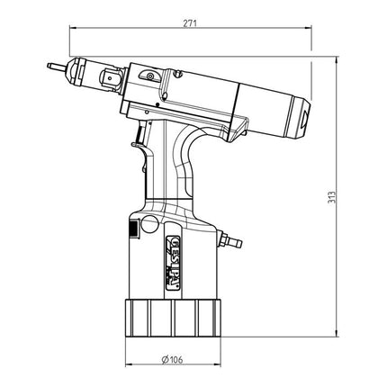 GESIPA Blindnietmutternsetzgerät FireFox® 2 Betriebsdruck 5 - 7 bar ( 4000813081 )