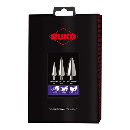 Juego de brocas RUKO para chapa 3-14 / 5-20 / 16-30,5 mm ( 4000601699 )