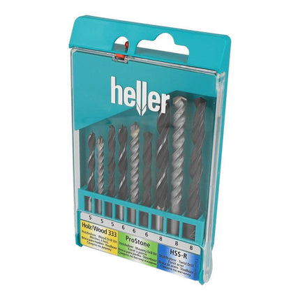 HELLER universal drill set 9-piece metal, wood and masonry drill ( 4000865123 )
