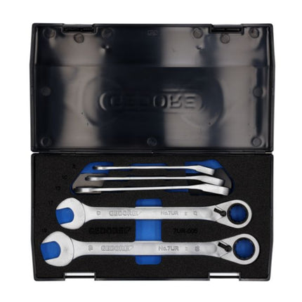 GEDORE Maulringratschenschlüsselsatz 7 UR-005 5-teilig Schlüsselweiten 8-19 mm ( 4000880491 )